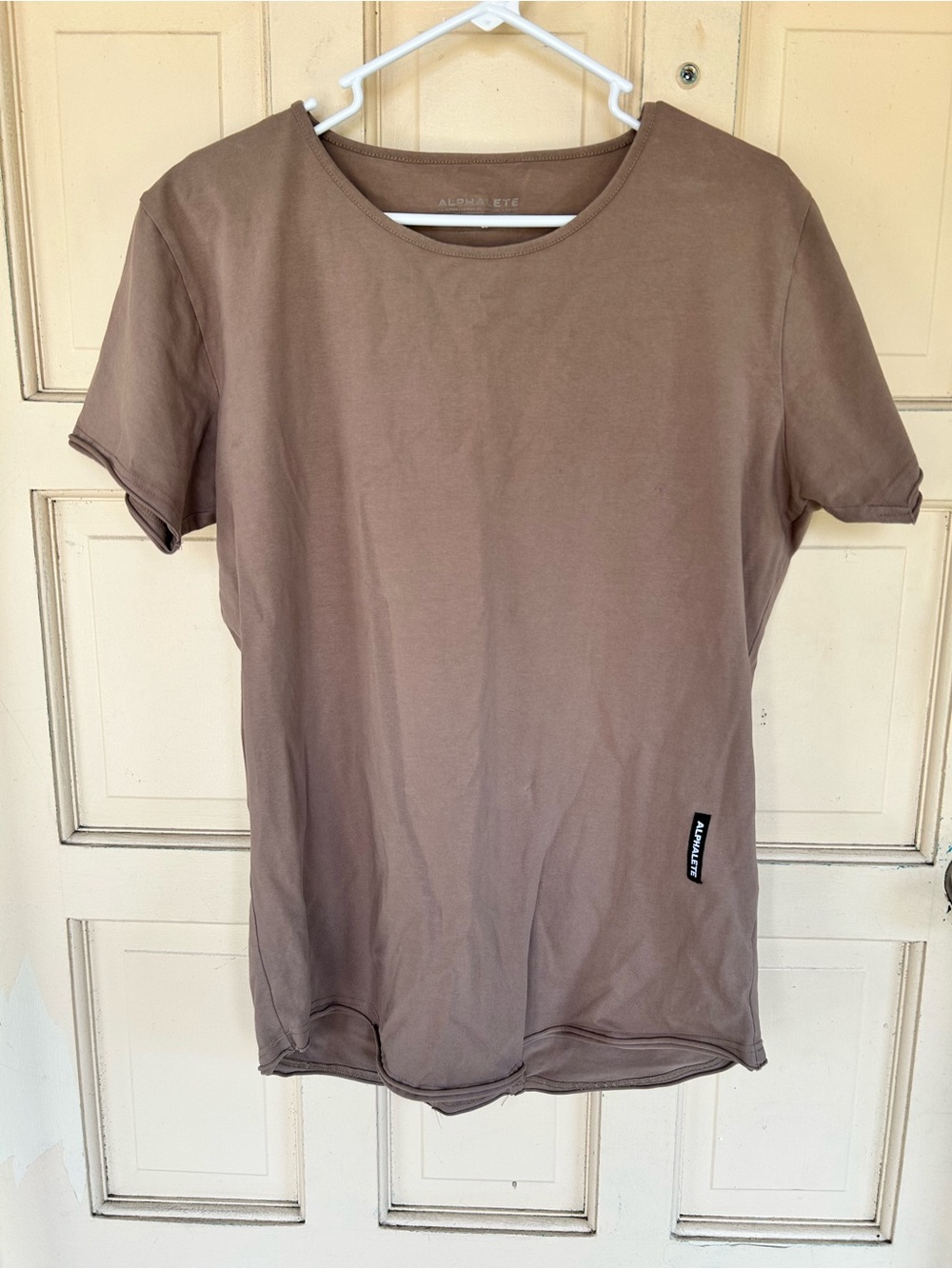 Alphalete Men's Taupe Crew Neck Short Sleeve Tee